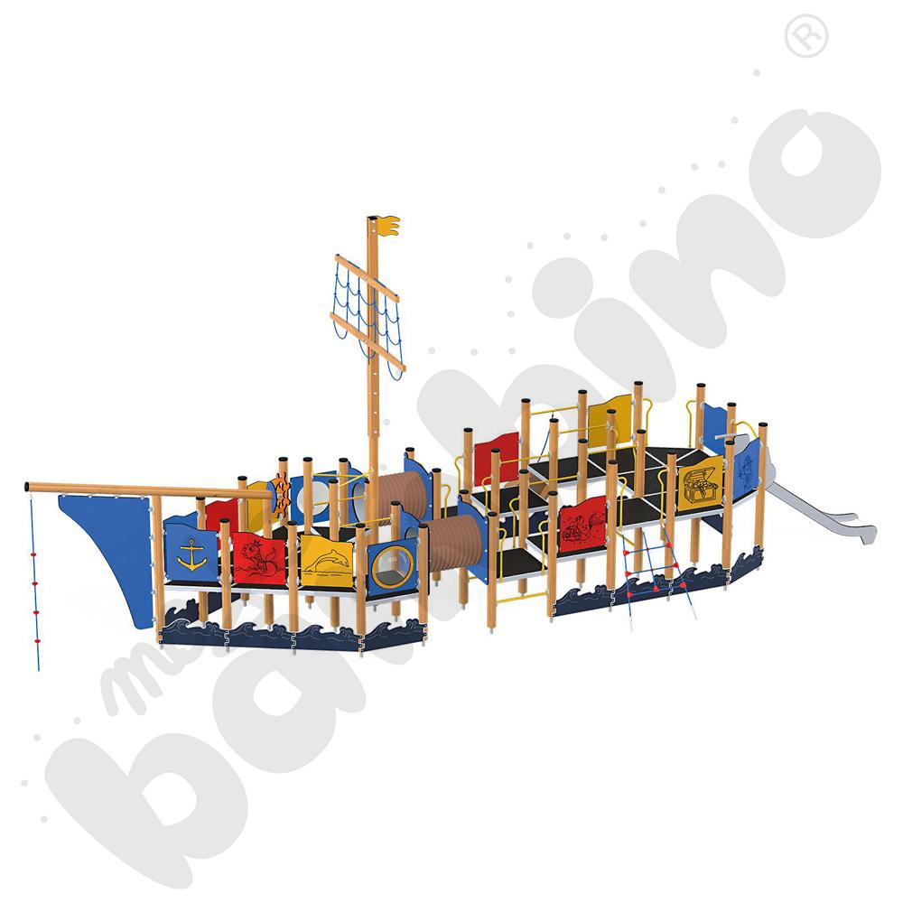 Statek Kolumba, drewniane słupy