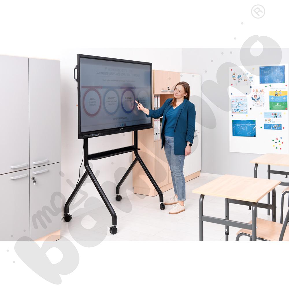 Monitor interaktywny insGraf Digital EduSpace 65 na stojaku mobilnym