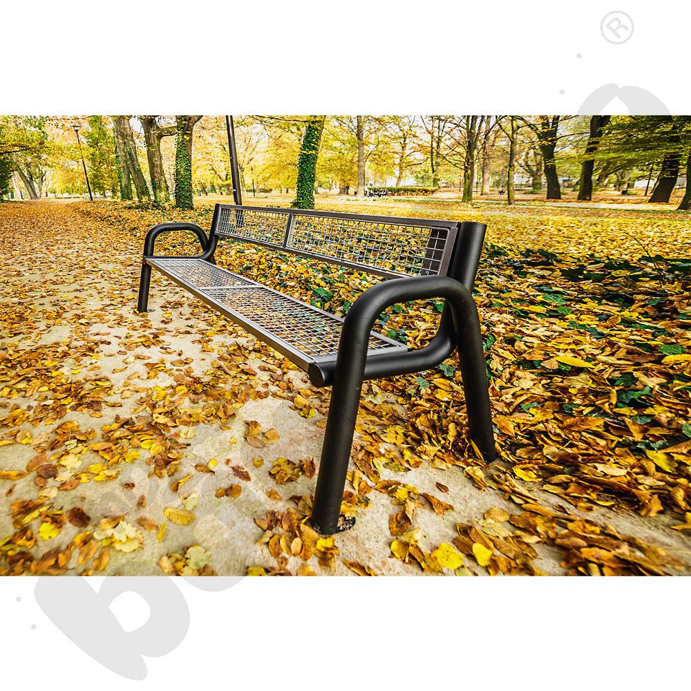 Ławka stalowa Spartan z oparciem