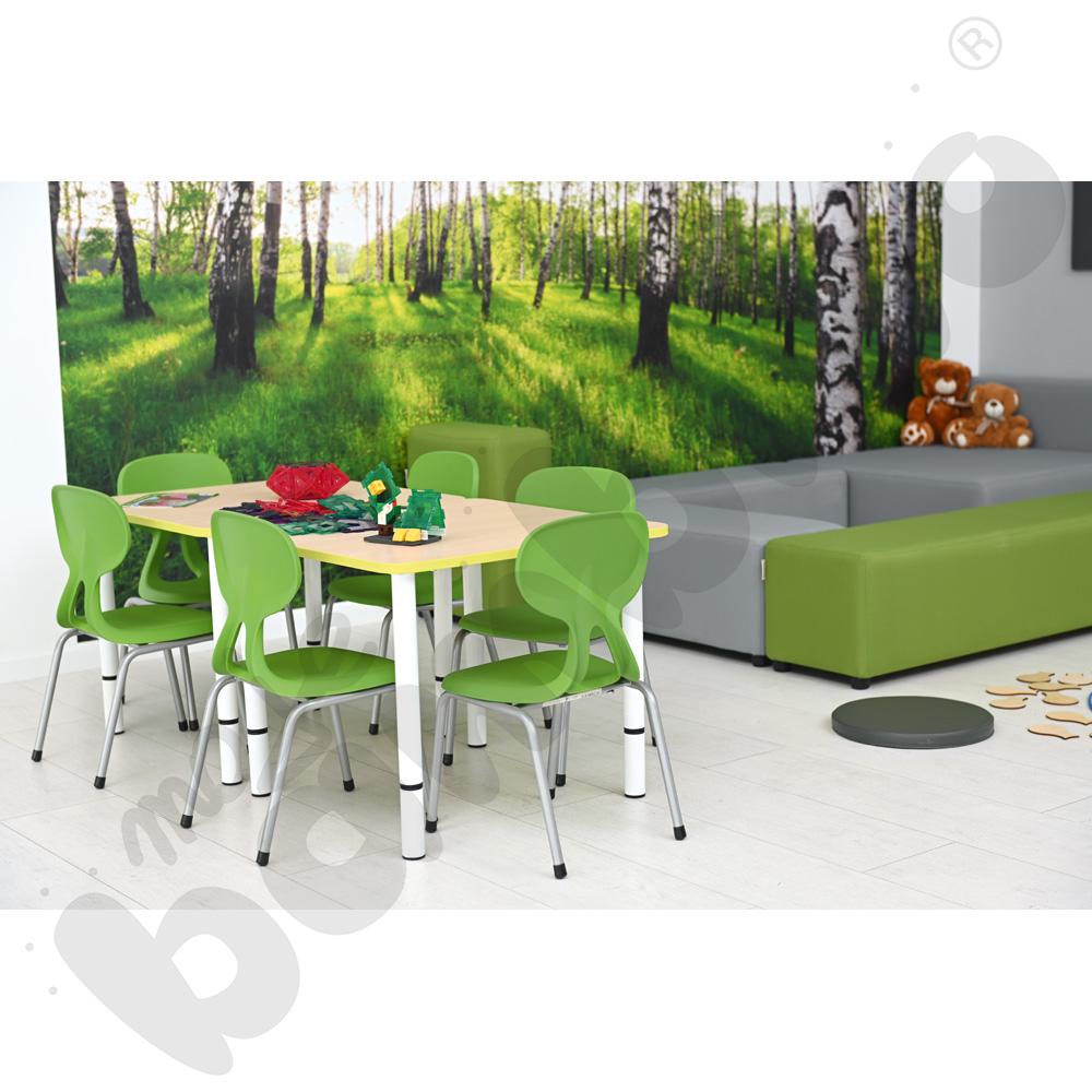 Nogi z reg. do blatów Quadro - białe, 4 szt. rozm. 0-3 (40-58 cm)