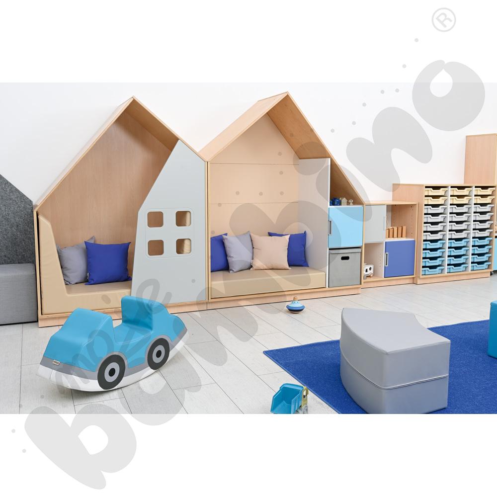 Quadro - szafka-domek z 2 półkami, skrzynia klon jasny,beżowa