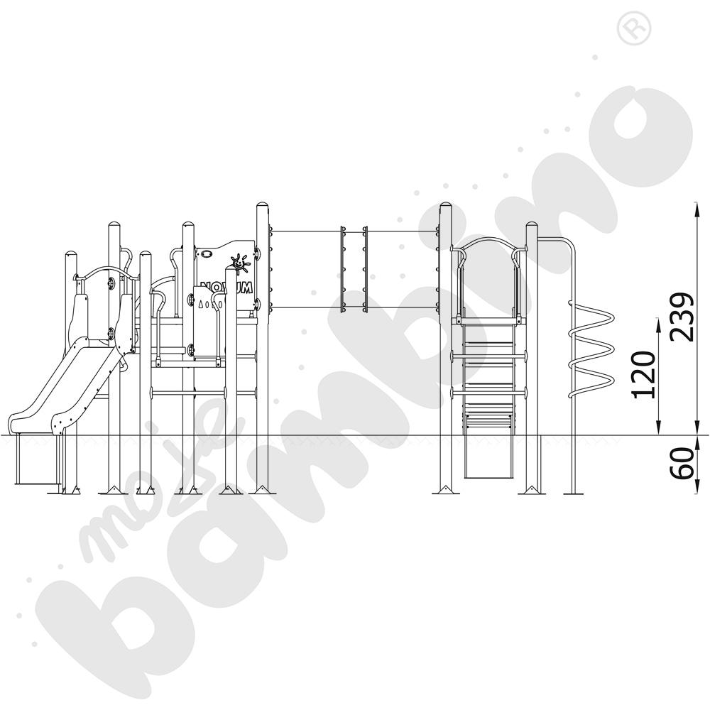Orbis - platforma 8, metalowe słupy