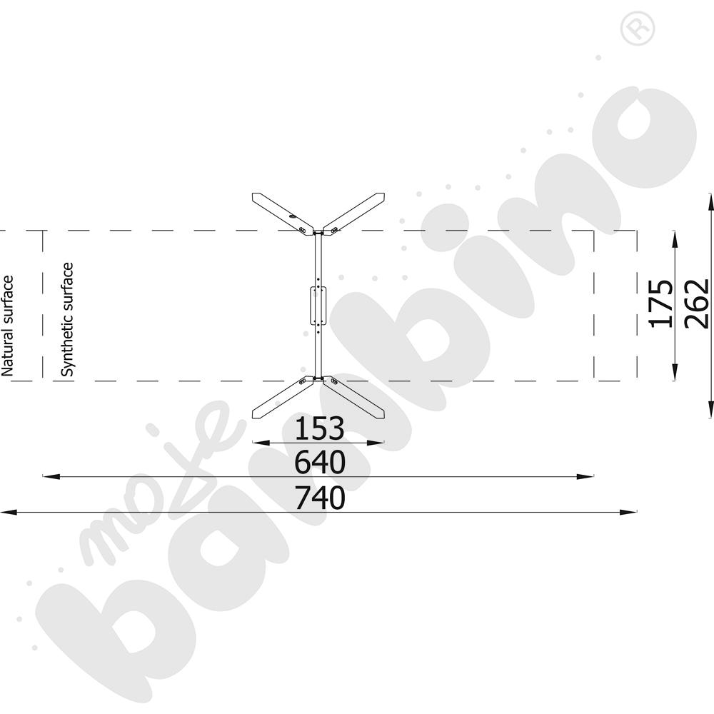 Huśtawka pojedyncza Quadro recykling/ bez zawiesi
