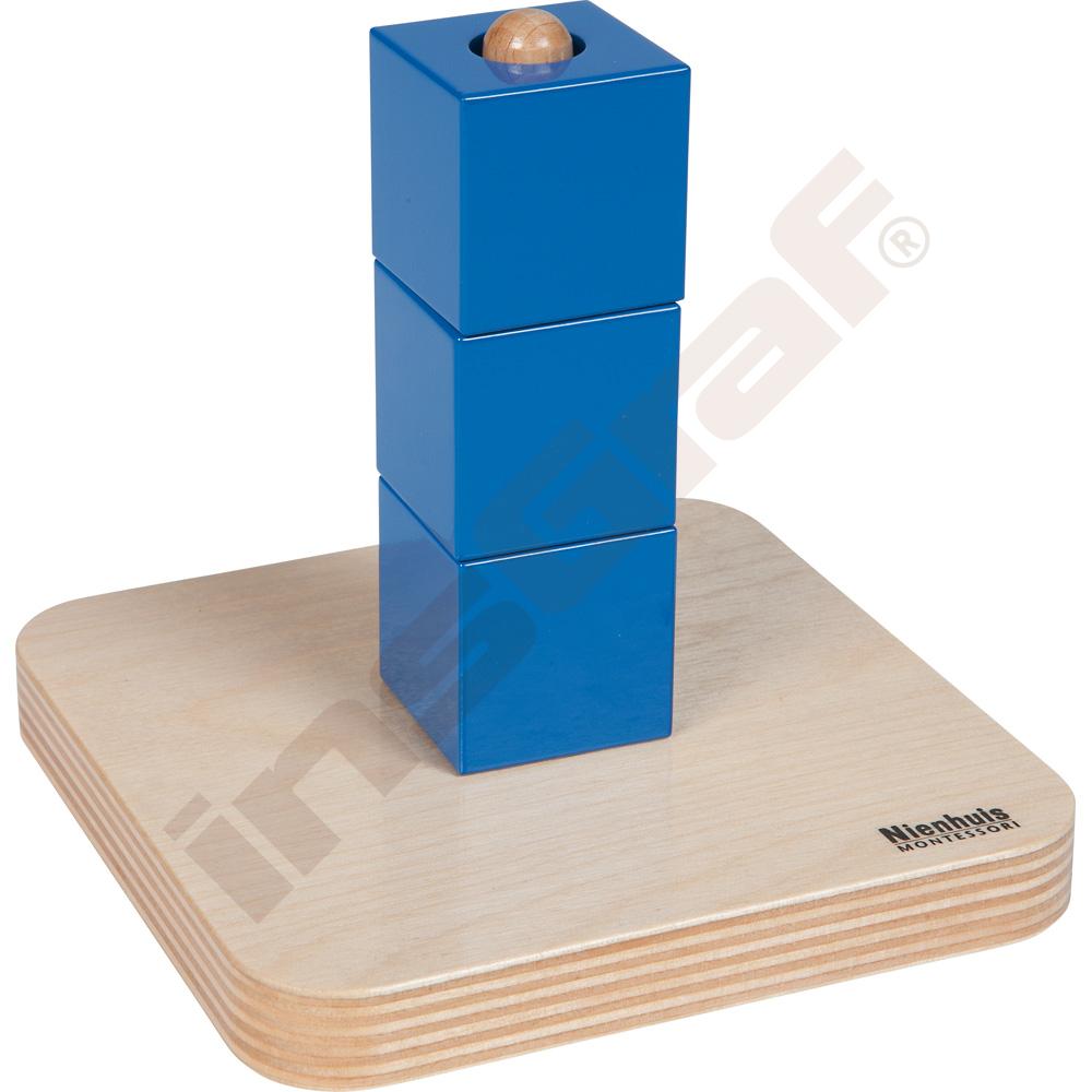 Bleděmodré krychle - Montessori skládačky
