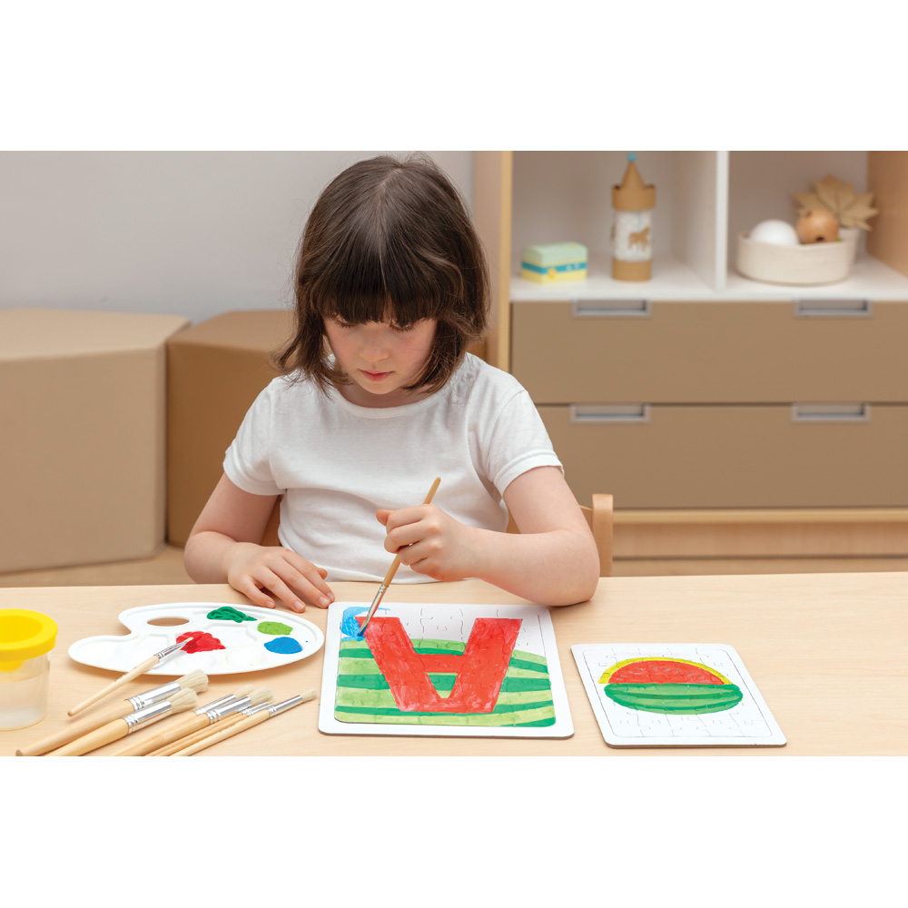 Biele puzzle A5