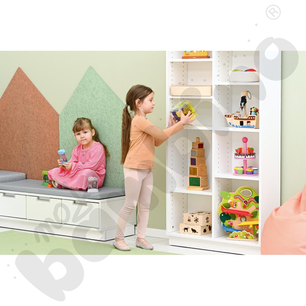 Quadro – regał XL płytki – biały