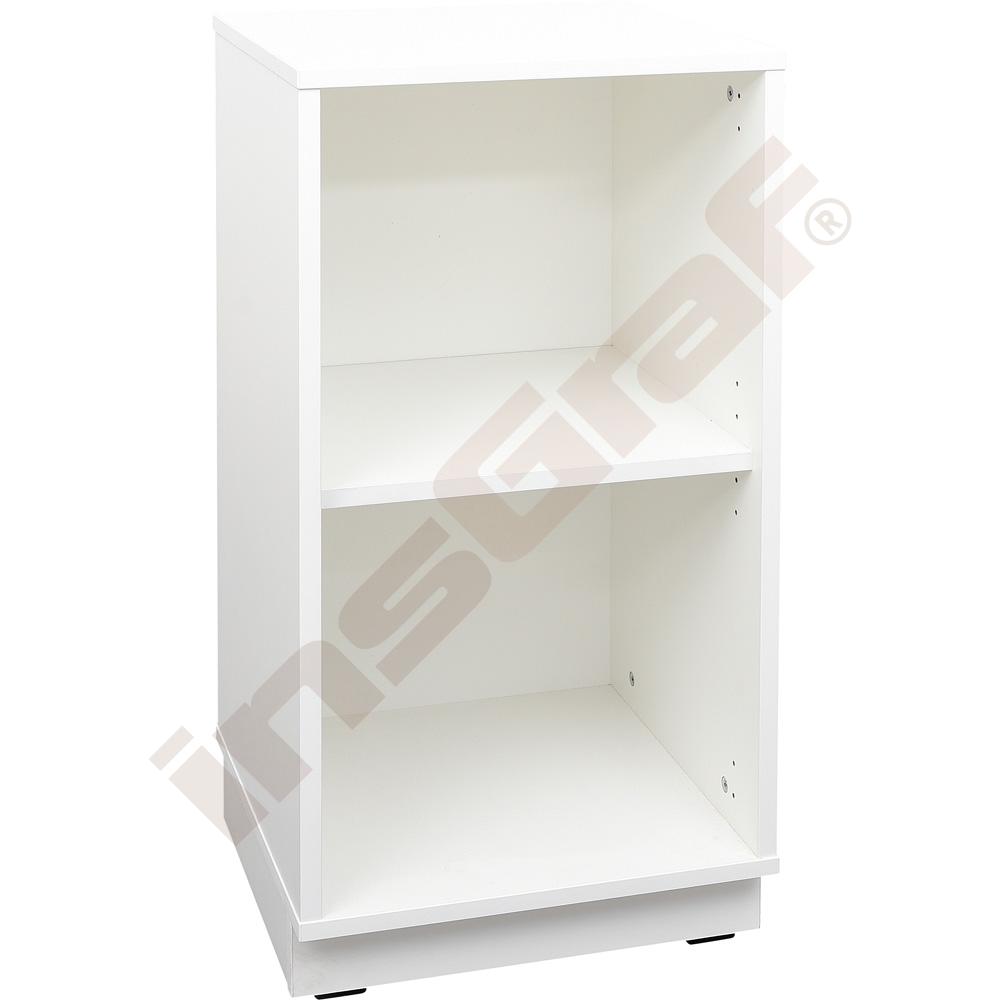 Quadro - stĺpová skrinka M s 1 policou, biela