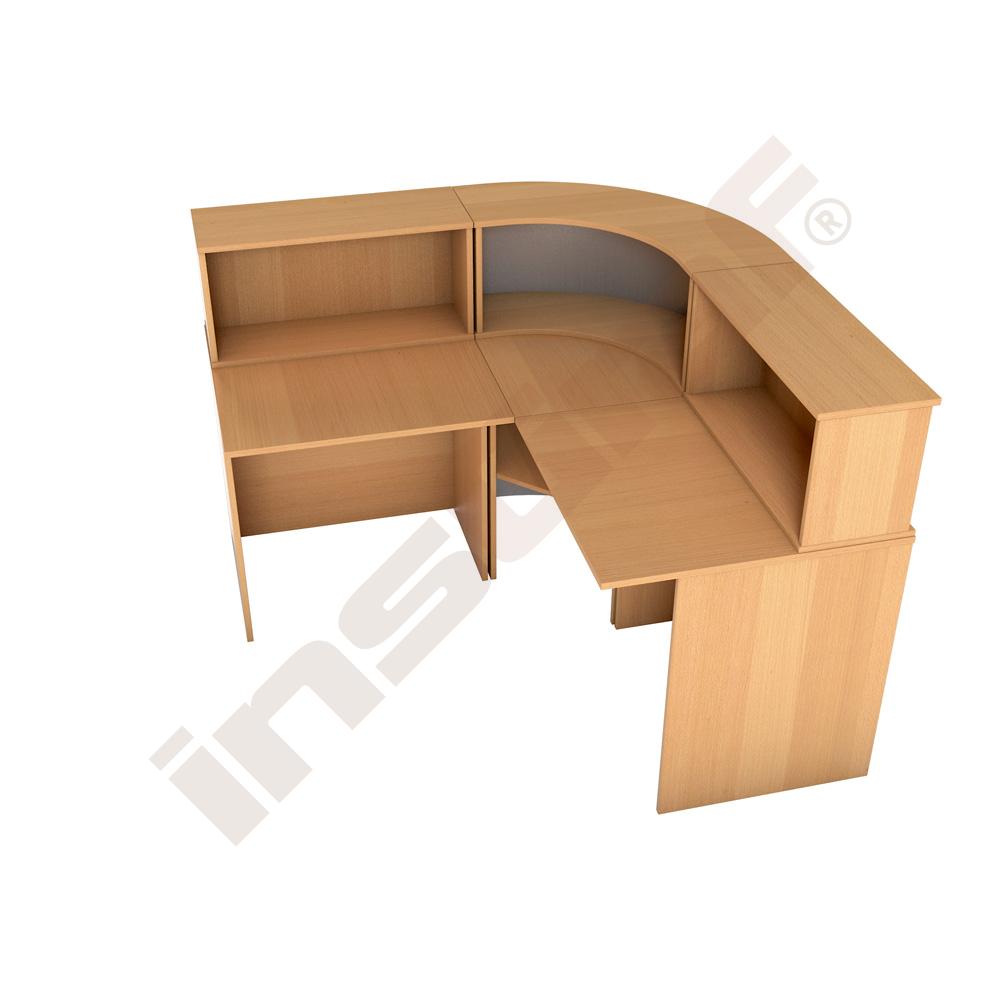 Rohový recepční nadstavec buk