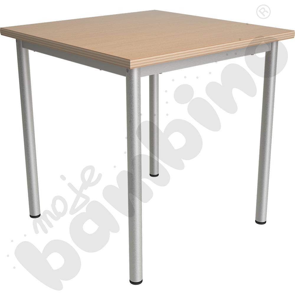 Stół Mila kwadratowy 70x70, blat buk, narożniki proste, rozm. 5