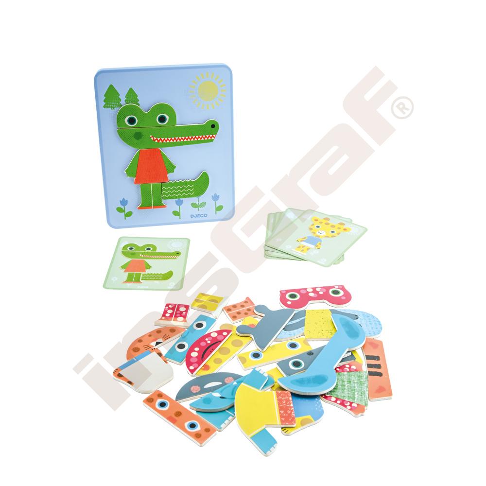 Magnetické puzzle - zvieratá
