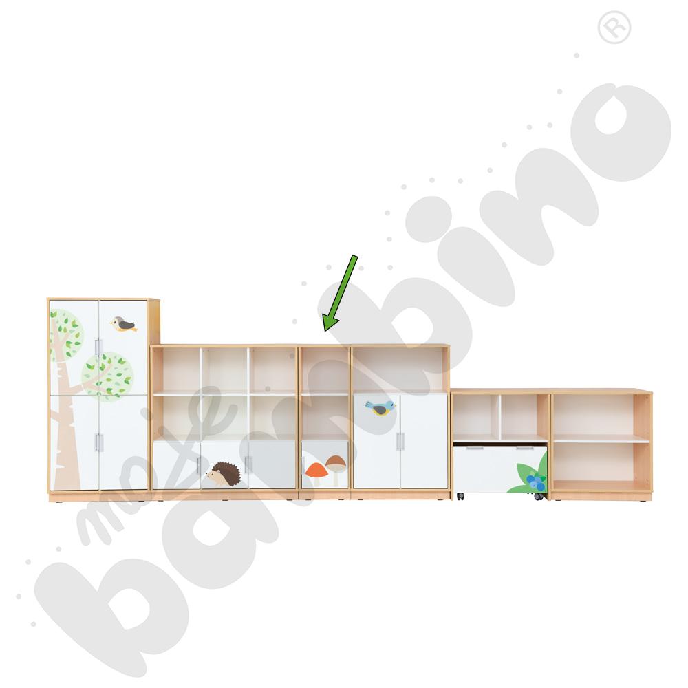 Quadro - szafka słupek Las L z drzwiami, 90 st., cichy domyk – klon jasny