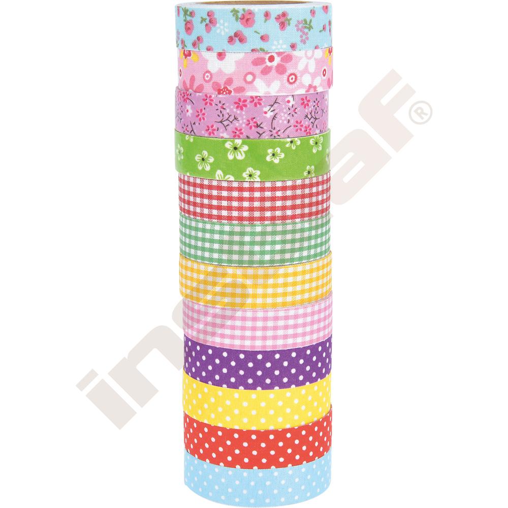 Látkové lepící pásky 12 ks 
