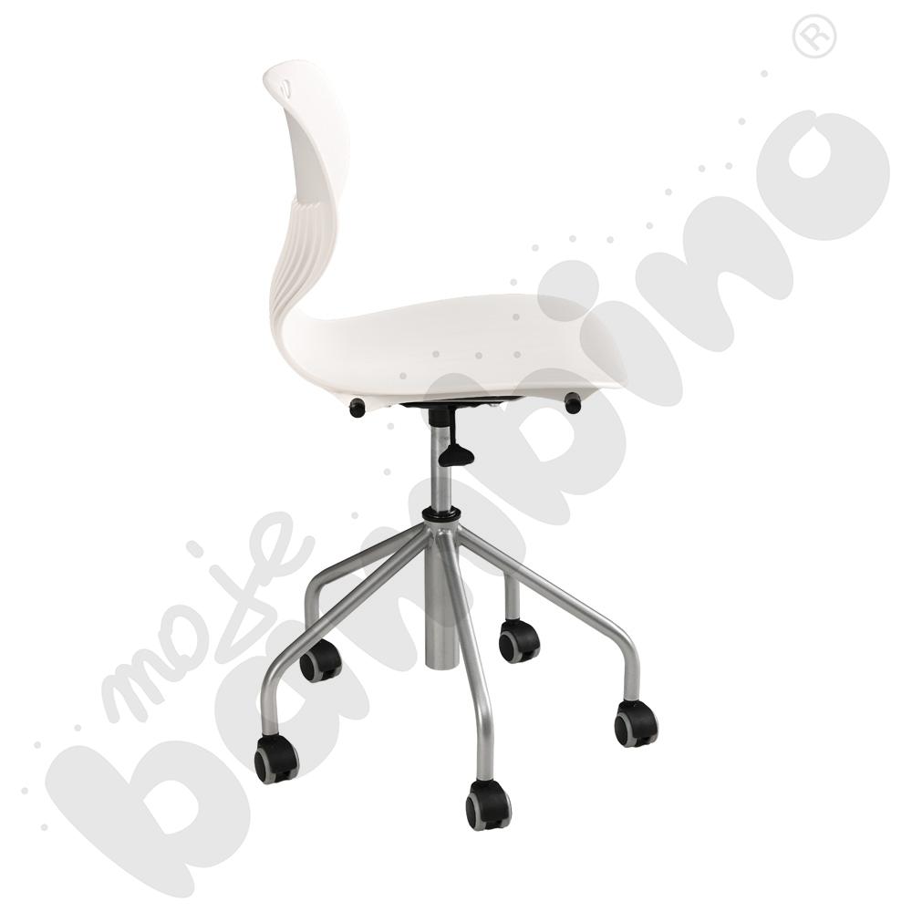 Krzesło Kapi obrotowe na kółkach białe