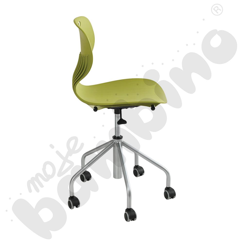 Krzesło Kapi obrotowe na kółkach zielone