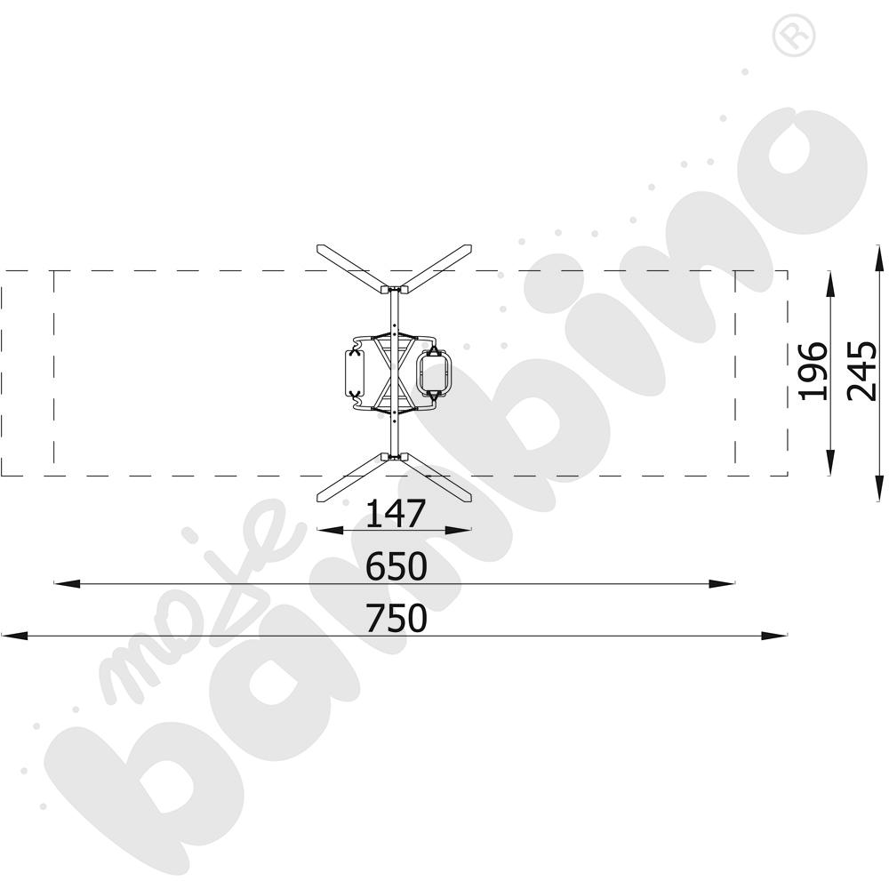Quadro - huśtawka z zawiesiem Rodzic-dziecko 
