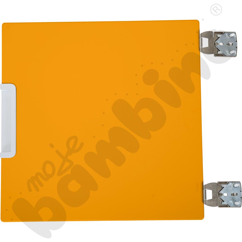 Quadro - drzwiczki małe 90 mocowane do przegrody, cichy domyk  - pomarańczowe