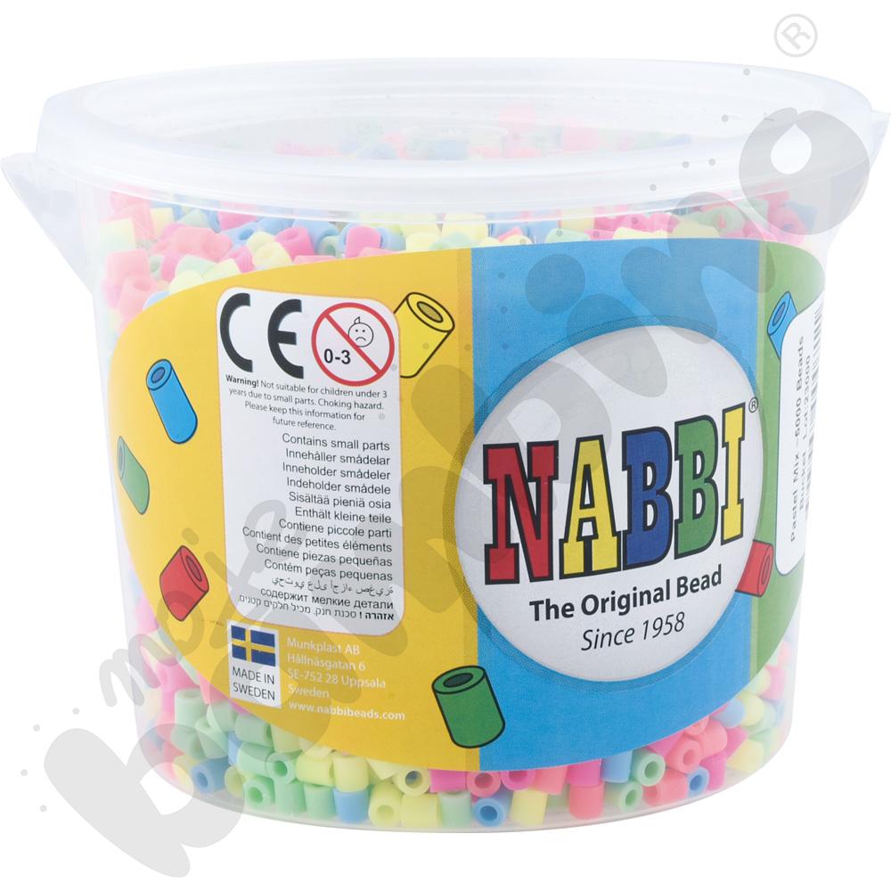 Koraliki NABBI® MINI do prasowanek pastelowe - wiaderko 5000 szt.