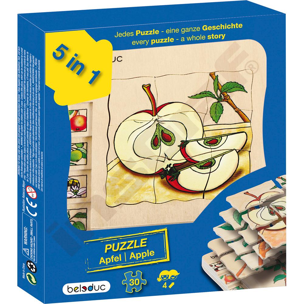 Edukační vícevrstvé puzzle - jablko
