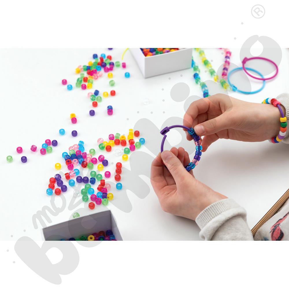 Koraliki beczułki transparentne