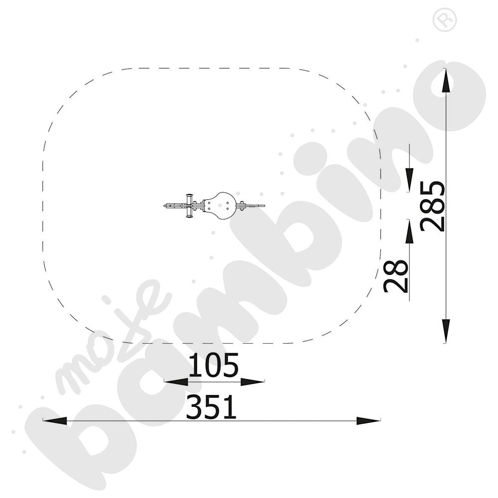 Sprężynowiec Kogut na podstawie betonowej