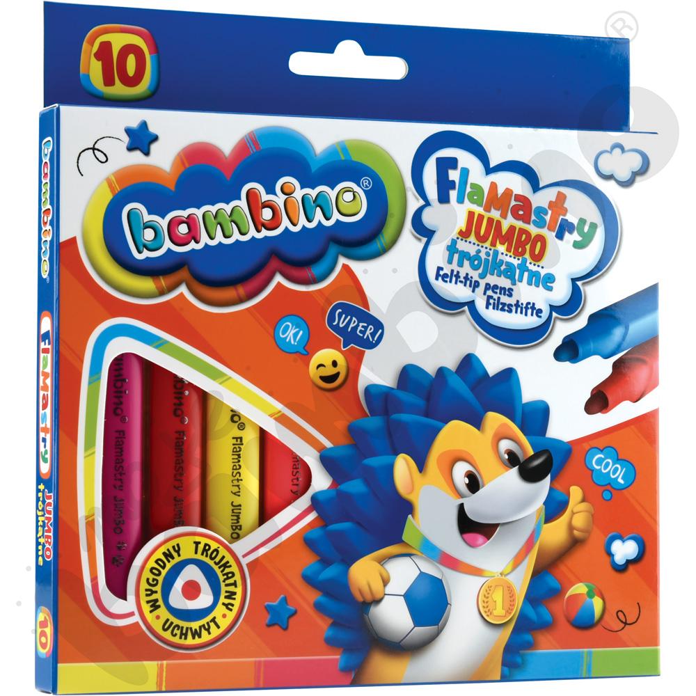 Flamastry trójkątne Jumbo BAMBINO, 10 kol.