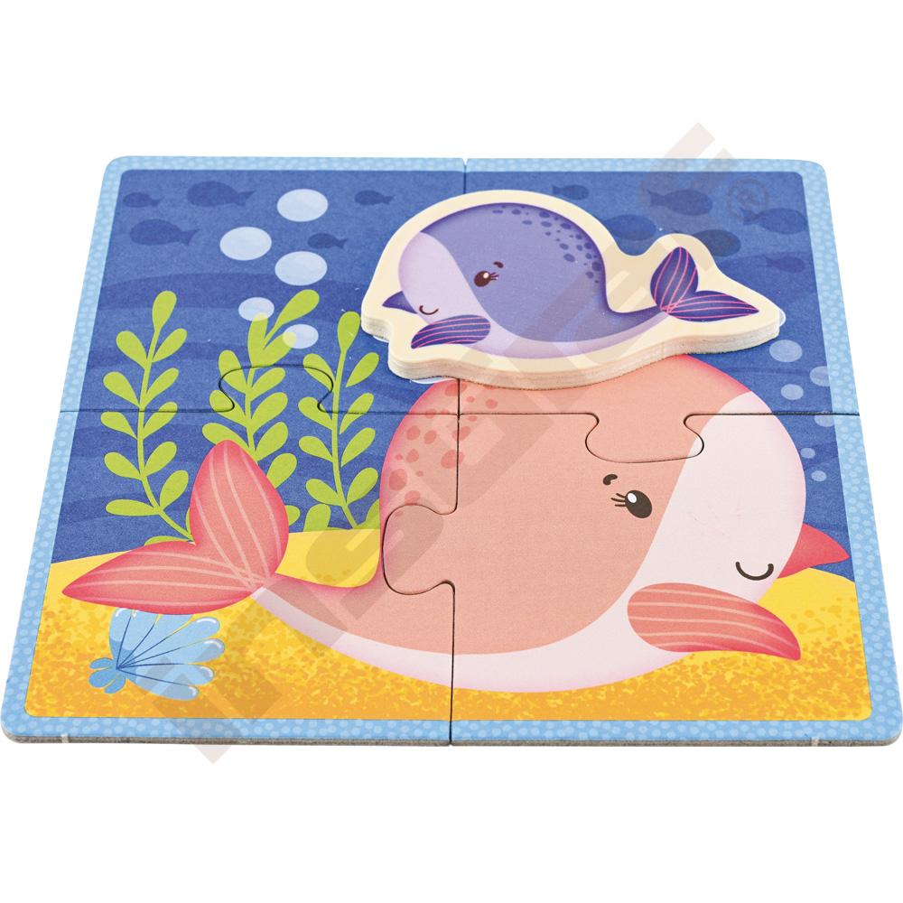 Matka a mláďa - Montessori puzzle