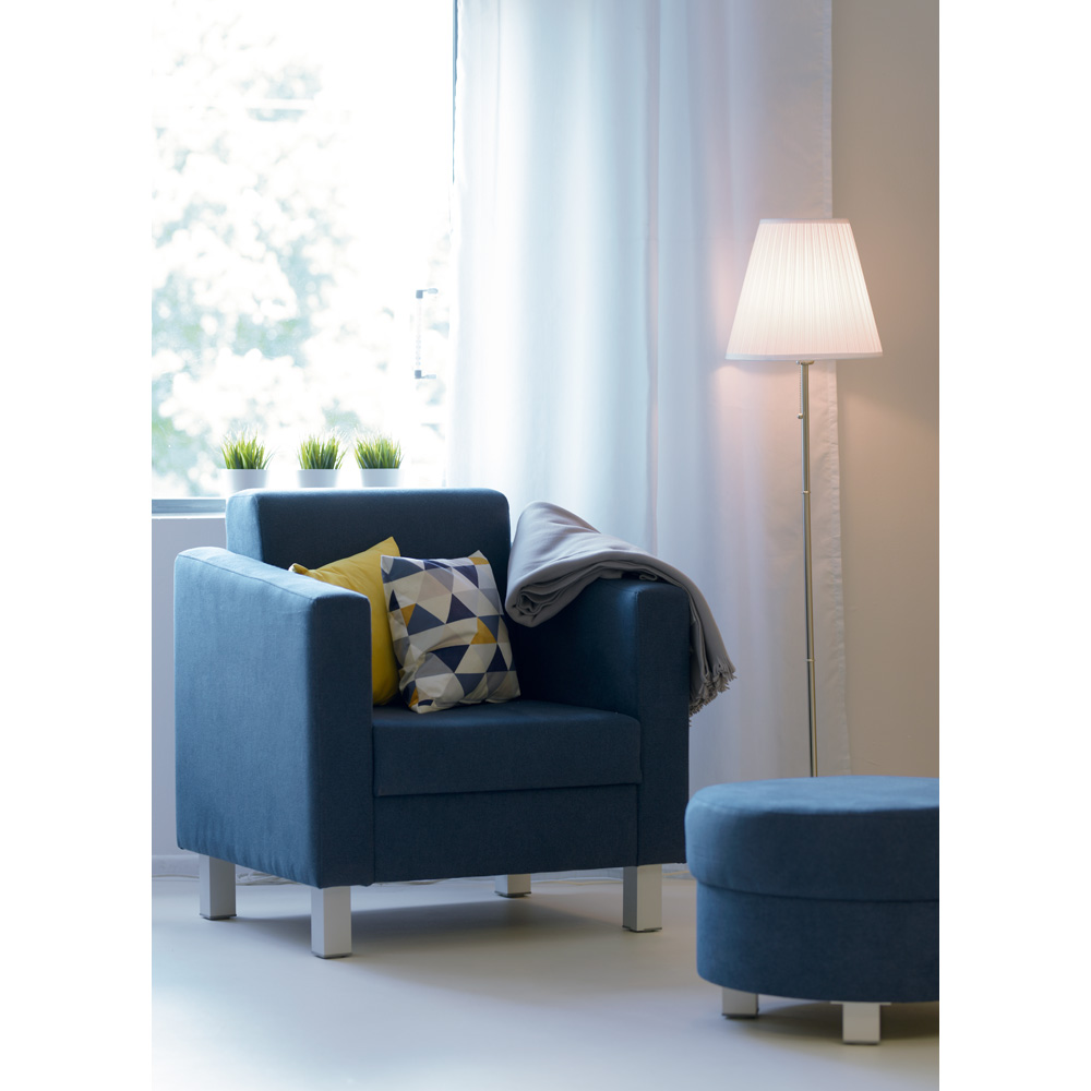 Kreslo Relax modré - hranaté nožičky