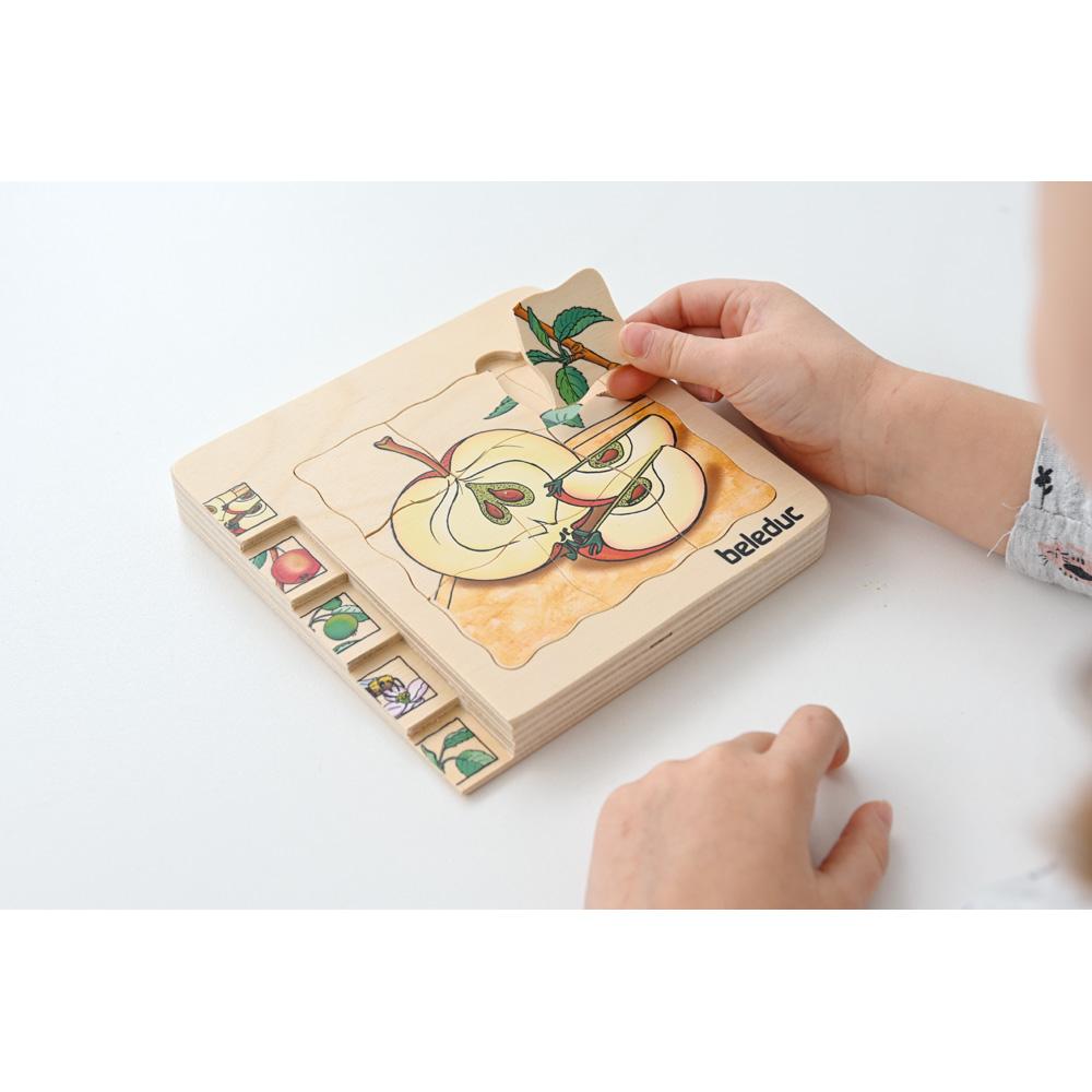 Edukačné viacvrstvové puzzle - jablko