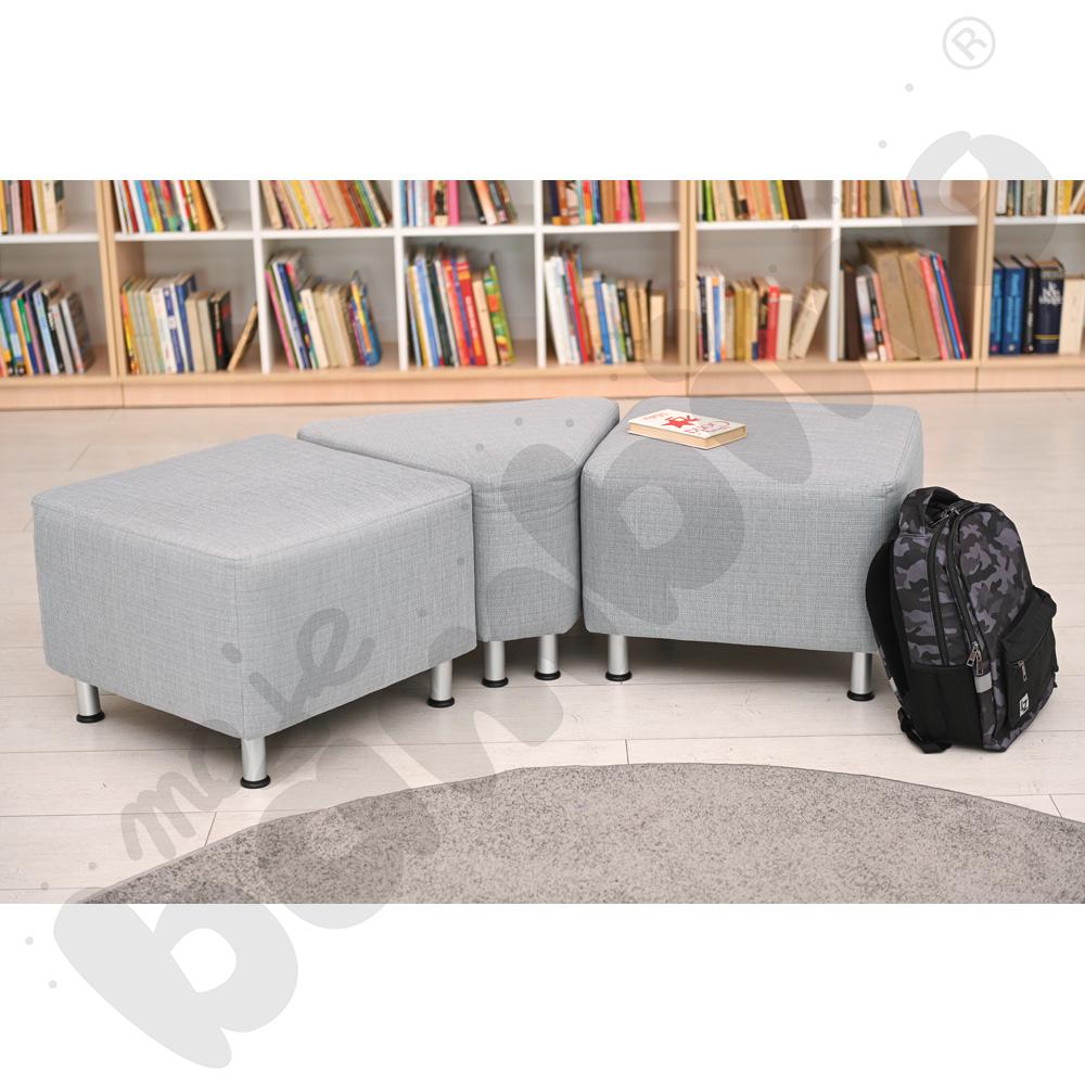 Pufa Trójkąt, jasnoszara