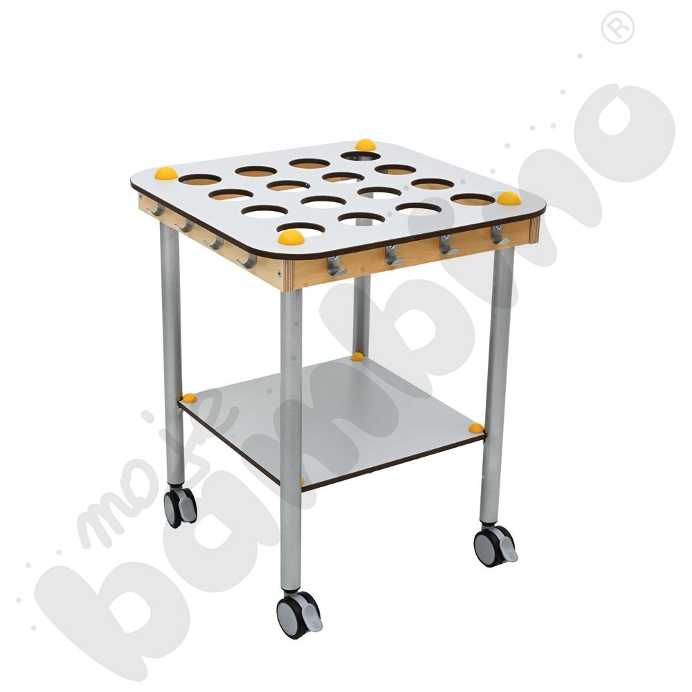 Mały stolik na kubeczki 16 szt. - blat szary