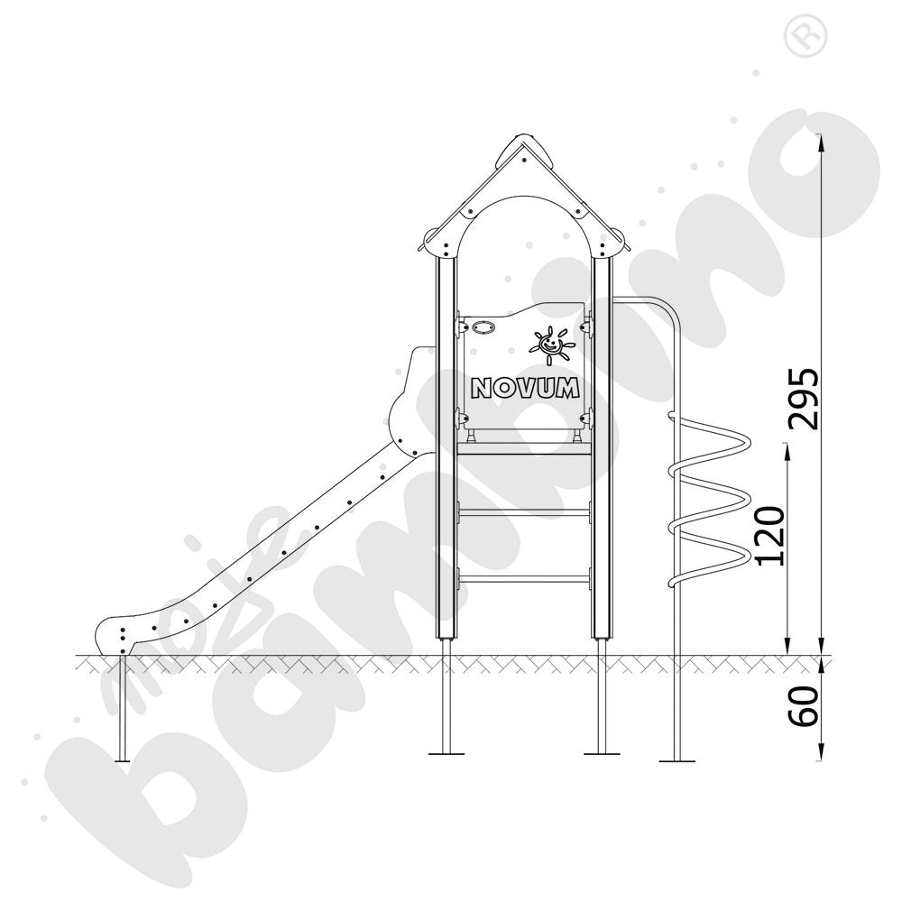 Orbis - wieża 5, drewniane słupy