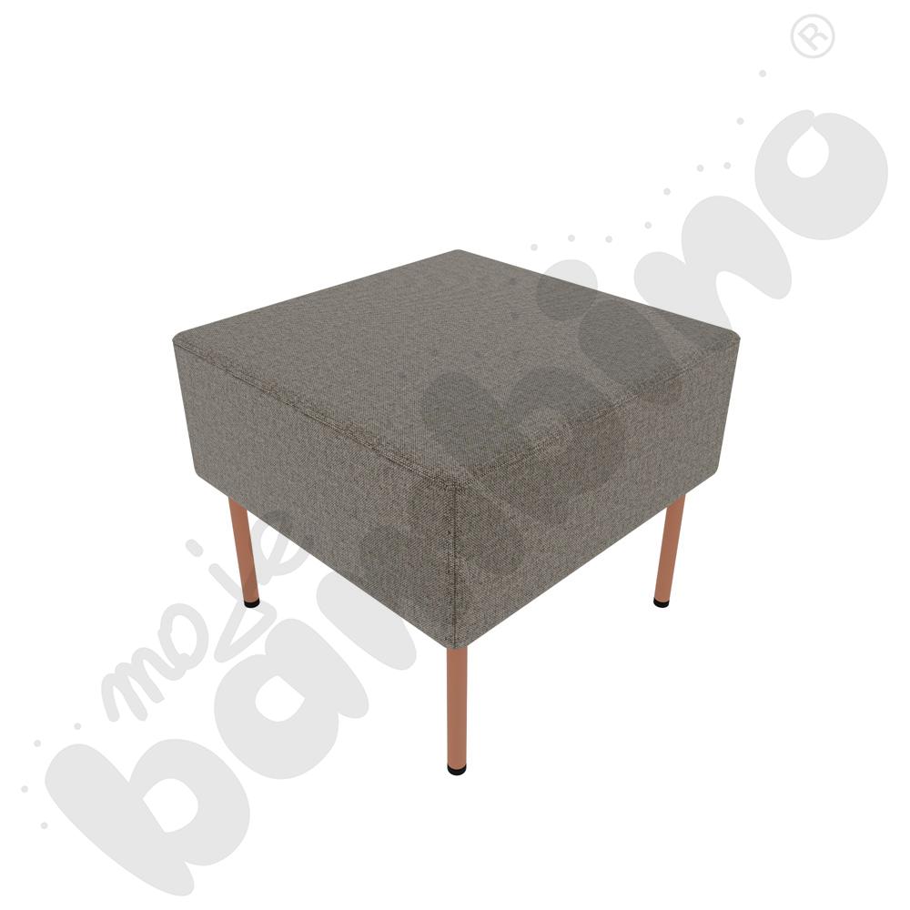 Pufa Versa 50x50 cm z plastikowymi stopkami, stelaż łososiowy, tkanina RO37