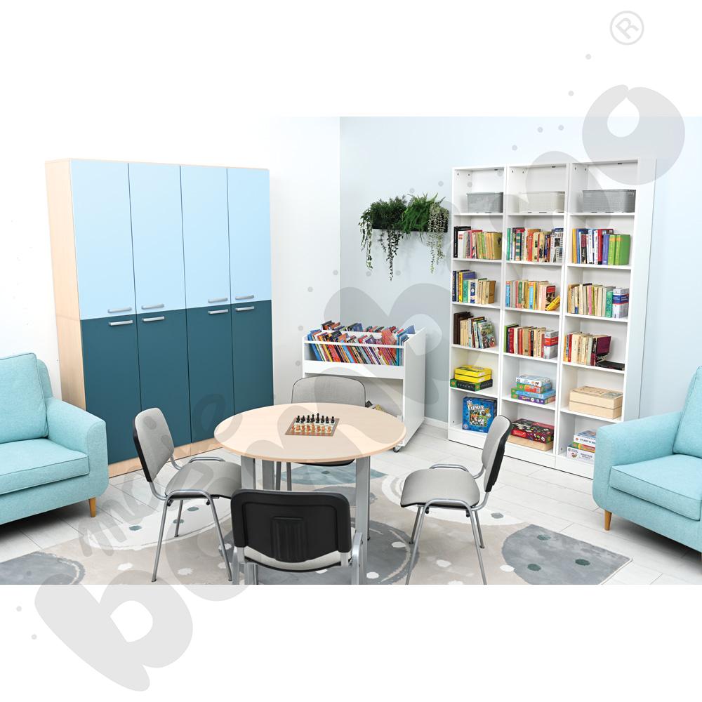 Regał Grande płytki, wys. 187,8 cm - biały