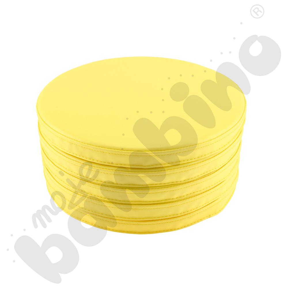 Poduszki okrągłe 5 szt. jasnożółty pastel