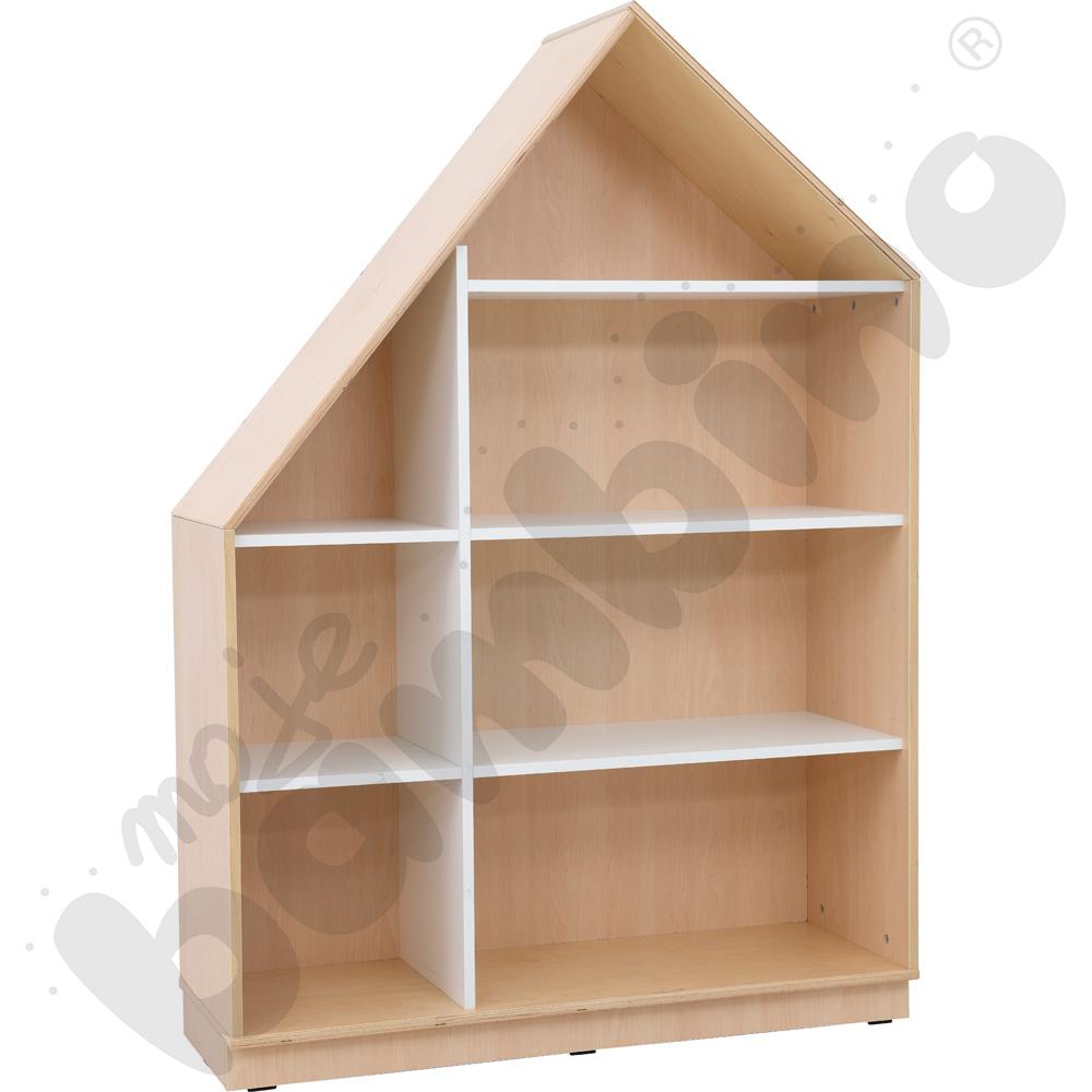 Quadro - szafka-domek z 3 półkami i na 4 szerokie szuflady, skrzynia klon jasny