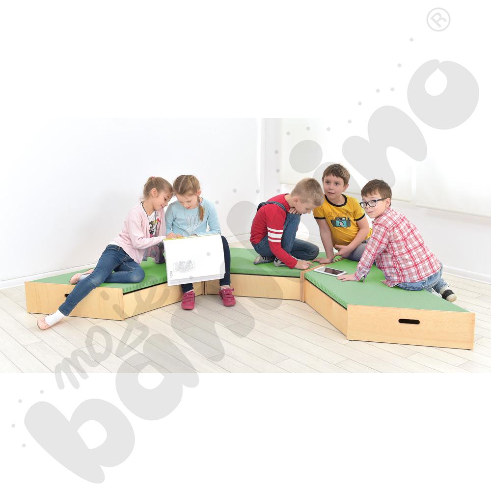 Podest trapezowy, wys. 20 cm - jasnozielony