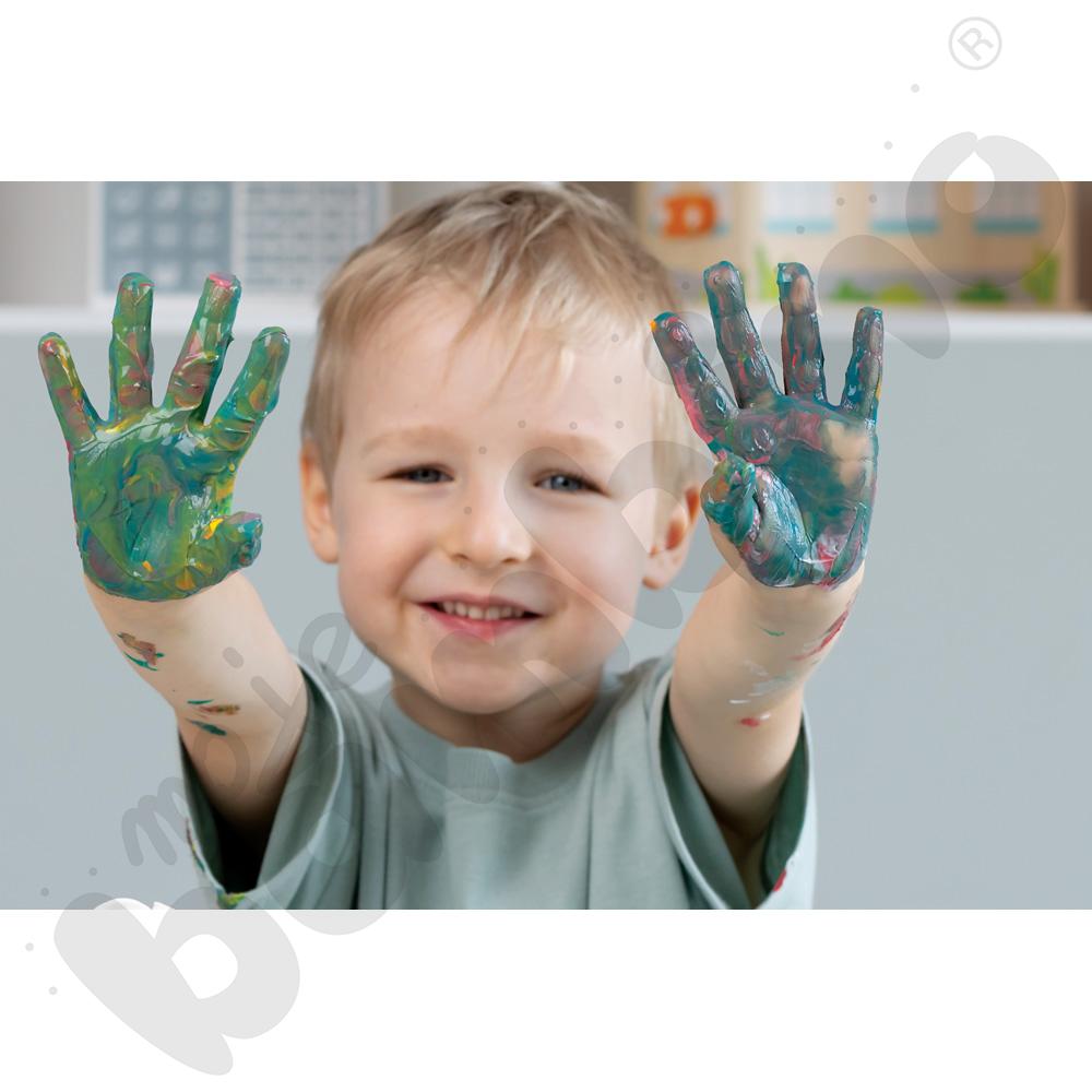 Eko farby do malowania palcami, 6 x 80 ml