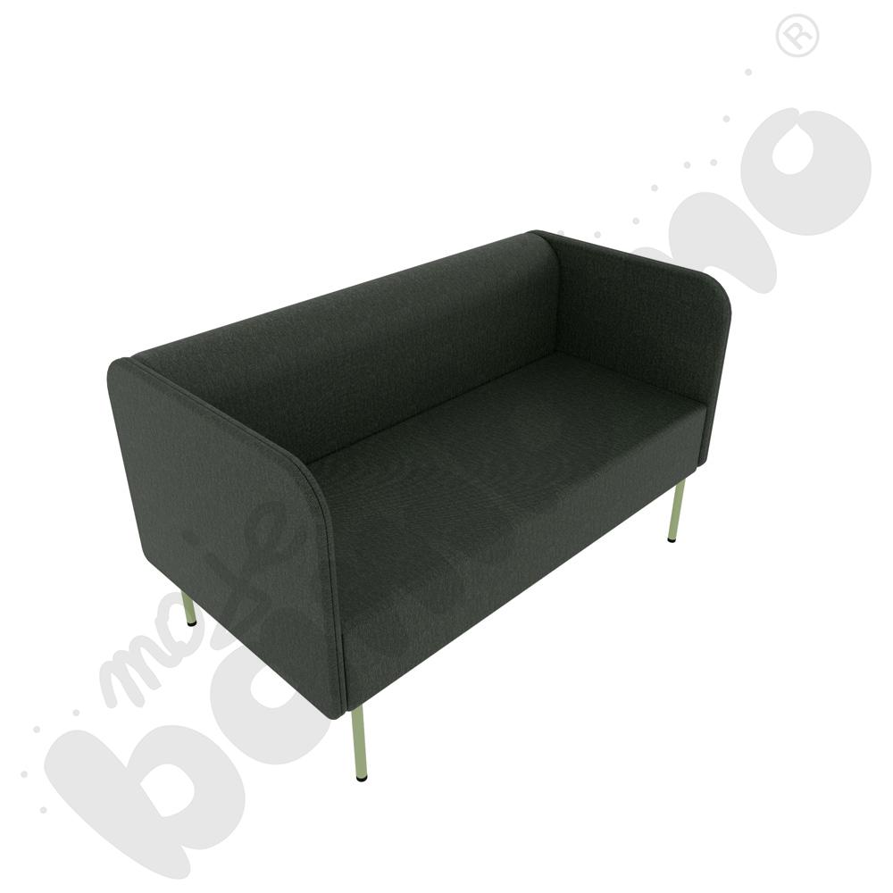 Sofa Versa 2-os. z plastikowymi stopkami, stelaż oliwkowy, tkanina RO33