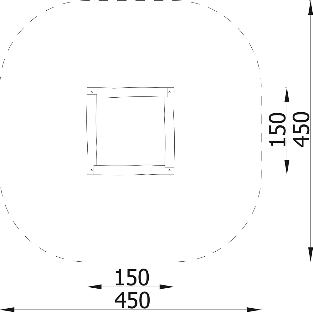 Pieskovisko Robinio 1,5x1,5 m