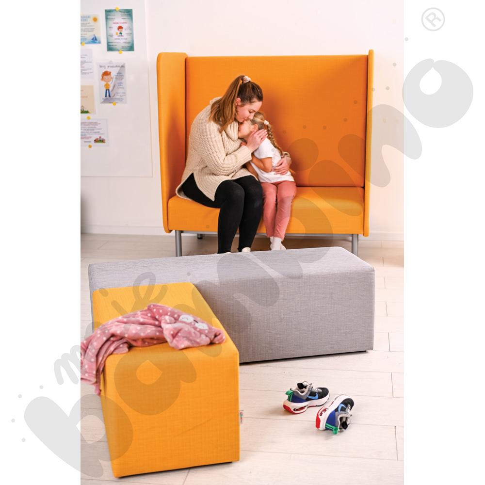 Fotel Inflamea 1 z wysokim oparciem, 2-os. - musztardowy