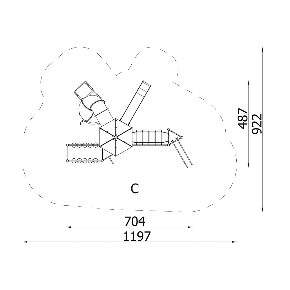 Vysoká preliezková zostava 38