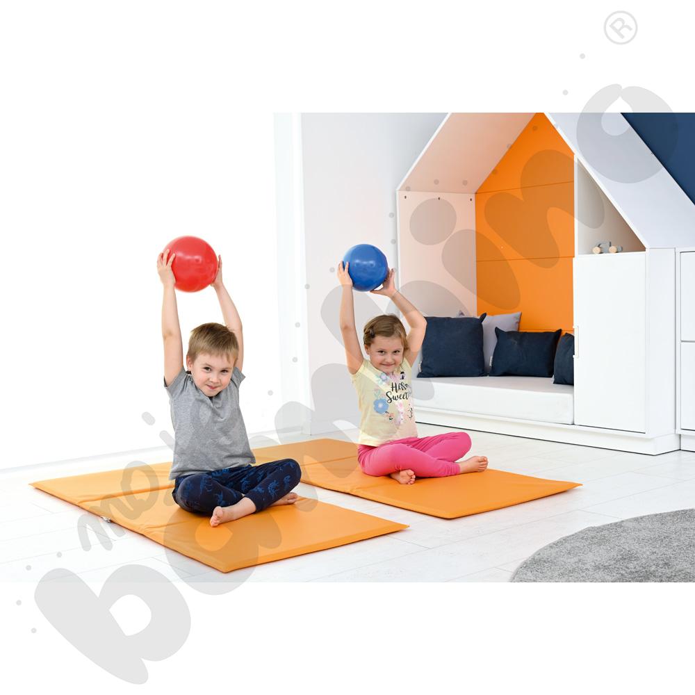 Materac gimnastyczny pomarańczowy - mata - MED