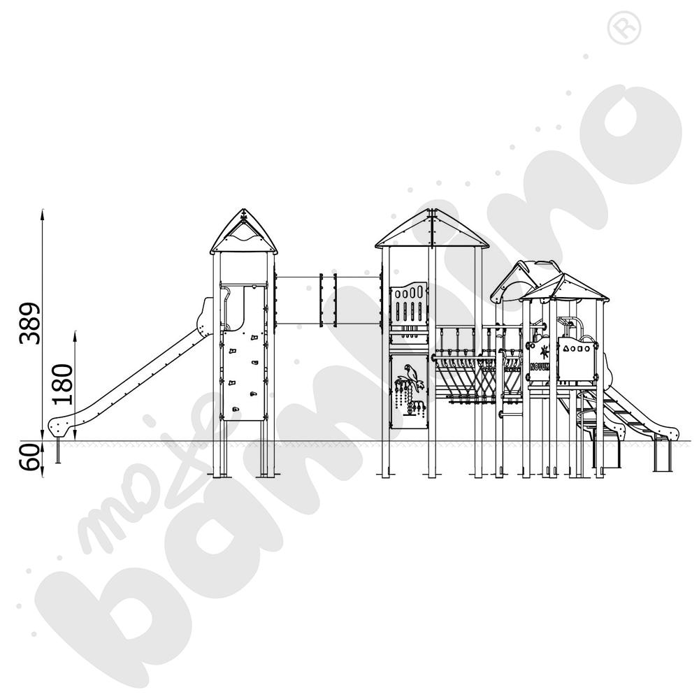 Orbis - baszta 15, metalowe słupy