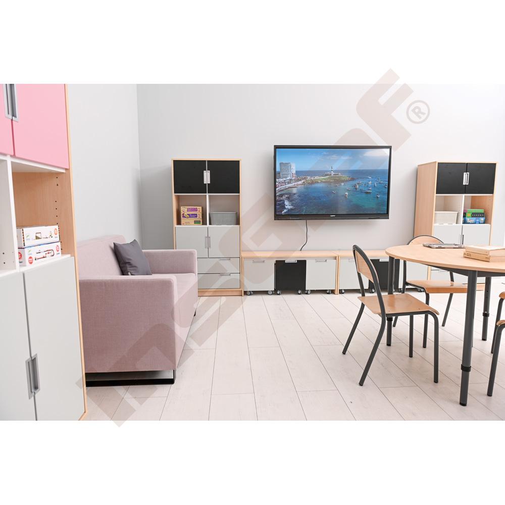 Quadro - skříňka XL na 2 široké zásuvky, světlý javor