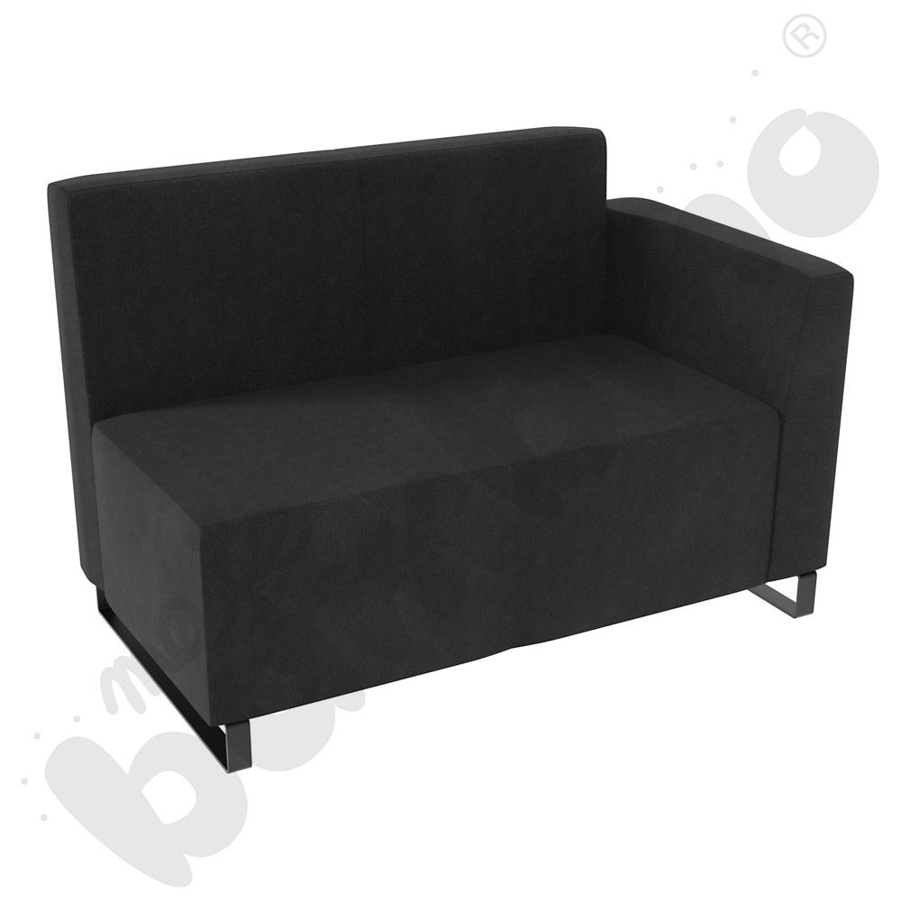 Sofa Universum 2-os. wys. 82 cm, bok niski prawy, tkanina KG38