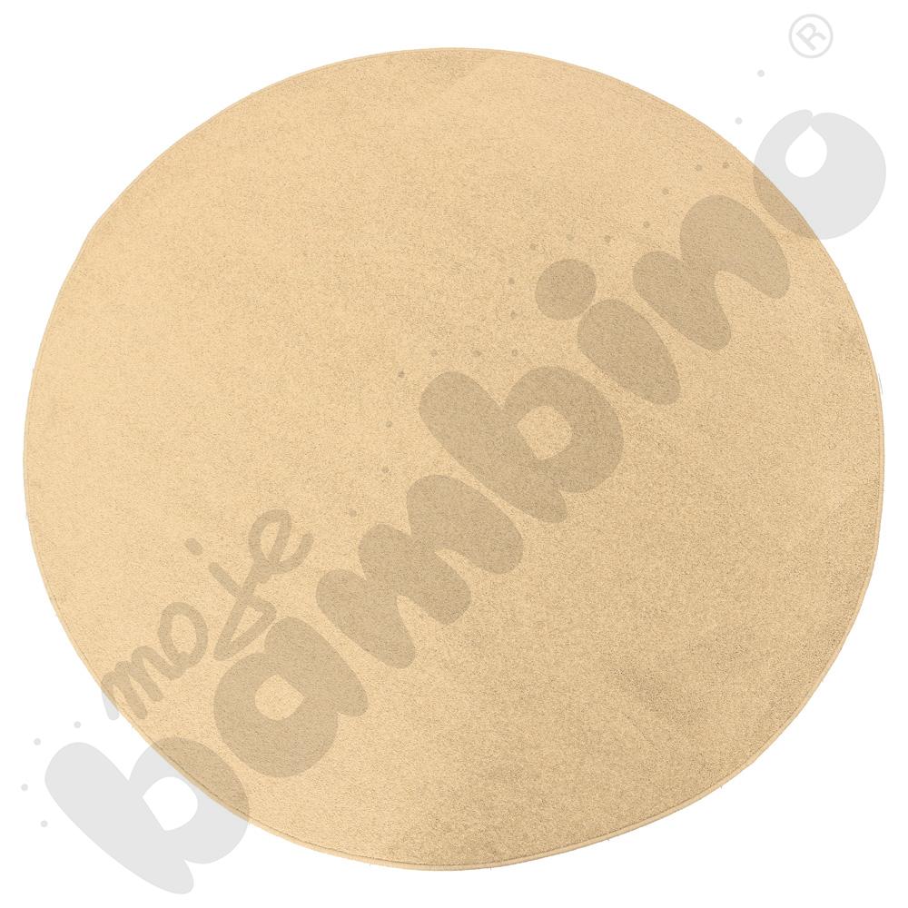 Dywan okrągły o śr. 200 cm - beżowy