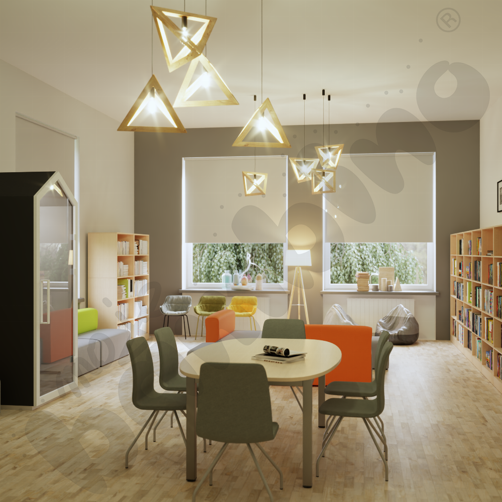 Biblioteczka z budką akustyczną 