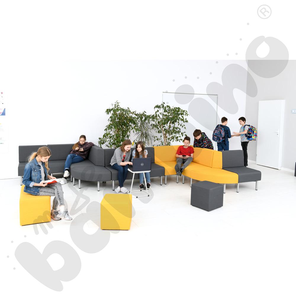 Fotel rogowy Inflamea 1 - musztardowy