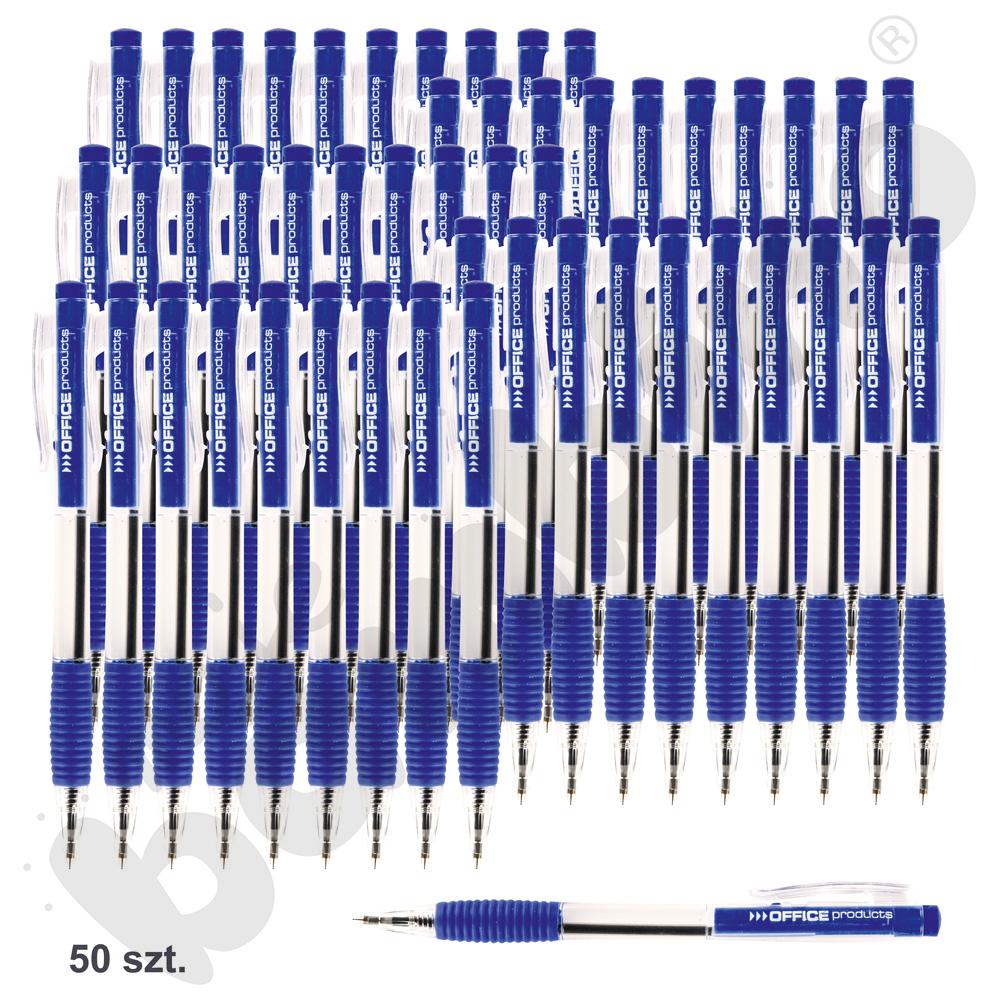 Długopisy automatyczne OFFICE PRODUCTS, niebieskie, 50 szt.