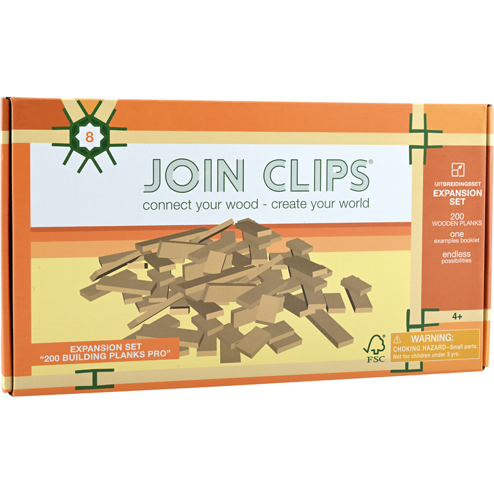 Join Clips - sada drevených kociek, 566 kusov.  